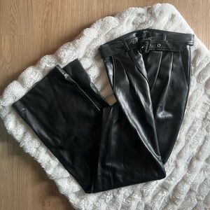 7 For All Mankind Black Wide Leg Pants